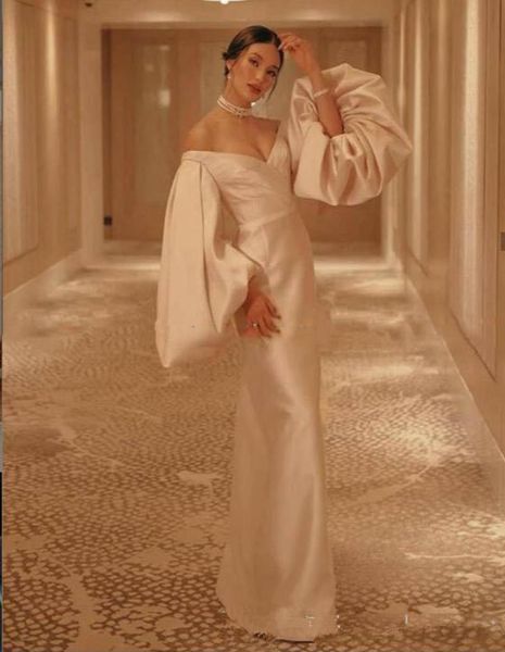 

elegant long prom dresses mermaid long poet sleeves floor length off shoulder 2020 charming evening pageant dress8157679, Black
