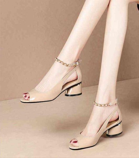 

women039s soft leather low heels ankle strap office sandals fashion summer 20229924000, Black