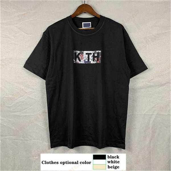 

men t shirt mens designer kithi shirts tech fleece reflective luminous trapeze print crew neck cotton loose antipilling breathable sports t, White;black