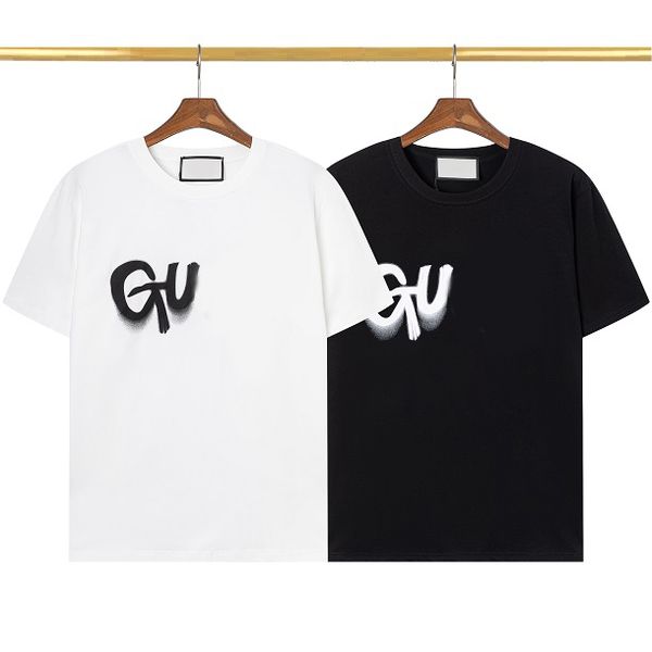 

2023 designer men's t-shirts summer luxury shirt fashion women t-shirts breathable short-sleeved casual asian size m-3xl, White;black