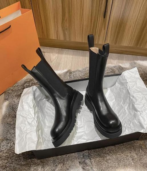 

woman spring black color smoke pipe boots single thick soled ankle boot9912035