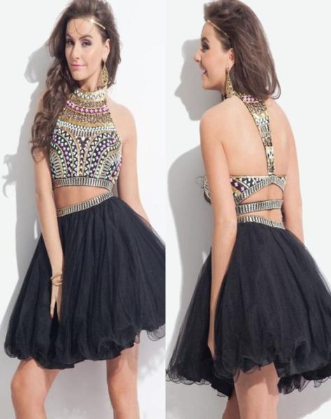 

royal blue mini short two pieces homecoming dresses with beading crystal 2 piece cute 8th grade graduation prom dresses new1269340, Blue;pink