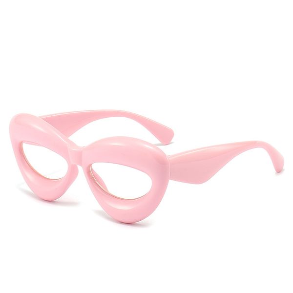 

sunglasses for men and women brand designer sunglasses fashion thick frame personality flat lens glasses anti-blue light glasses frame glass, White;black