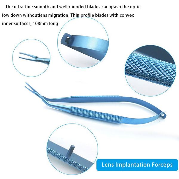 

tools titanium ultrafine lens implantation forceps 108mm medical tweezer ophthalmic surgery instrument 1pcs