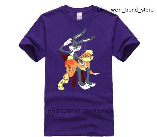 

summer mens t shirt bugs lola bunny spank punishment 100% cotton tshirt men 210322 2 xmal, White;black