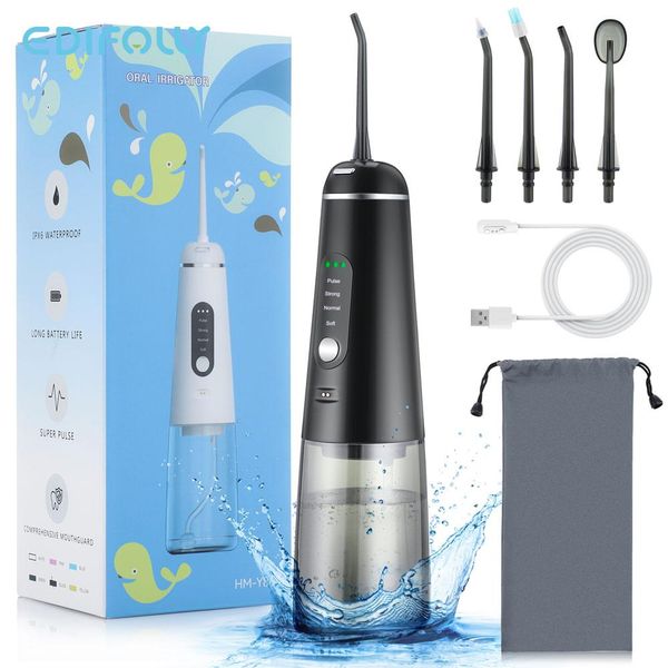 

toothbrush portable 350ml oral irrigator water dental flosser water thread for teeth 4 modes water jet floss cleaning teeth oral care