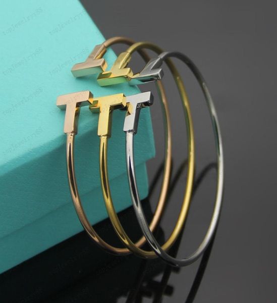 

designer gold bangle women stainless steel fluted opening ladies bracelets men039s fashion luxury jewelry valentine039s day 8987069, Black