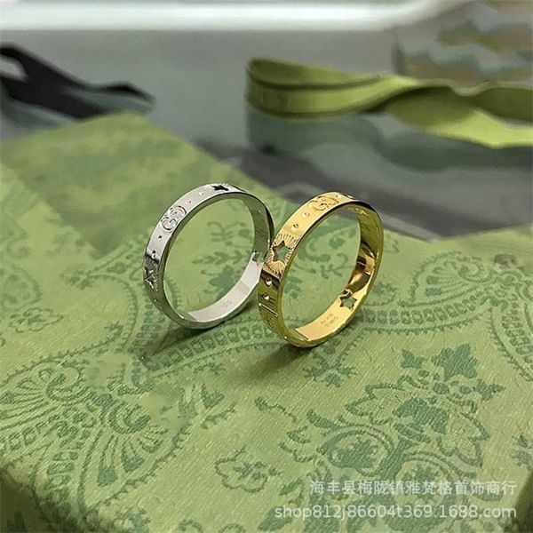 

2023 new designer jewelry bracelet necklace ring ancient hollowed out five pointed star pair for men women lovers, Silver