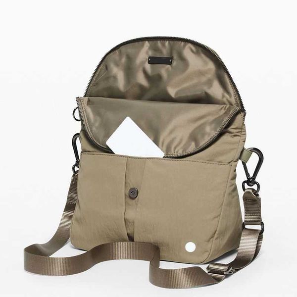 

lulu outdoor bags crossbody bag yoga waistpacks gym elastic adjustable strap shoulder chest bag belts fanny pack 5l black