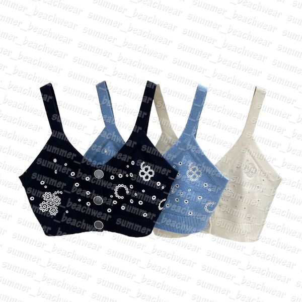 

v neck camis women knitted crop summer party cropped letter jacquard knits camis, White