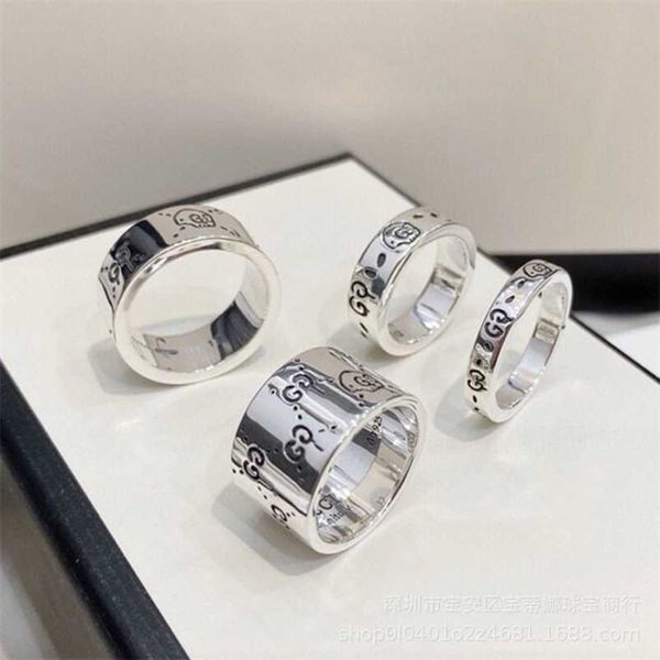 

designer jewelry bracelet necklace skeleton ring 925 men's women's elf couple pair narrow tail ring high quality, Silver