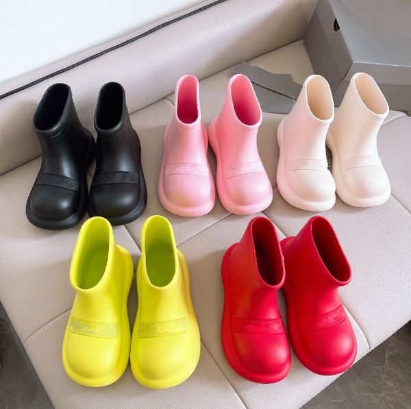 

Designer women's Rubber boots EVA thick soles female Big Head boots Ladies light convenient Non-slip waterproof Rubber rain ankle boots, Black