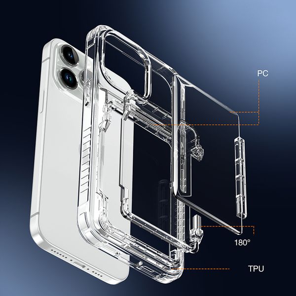 iPhone 15 14 13 Pro Max Phone Case for Apple 12 11 Plus Samsung Galaxy S23 Ultra Crystal Clear Air Cushioned Corner Card Slot Holder Coque Fundas Transparent Back Cover