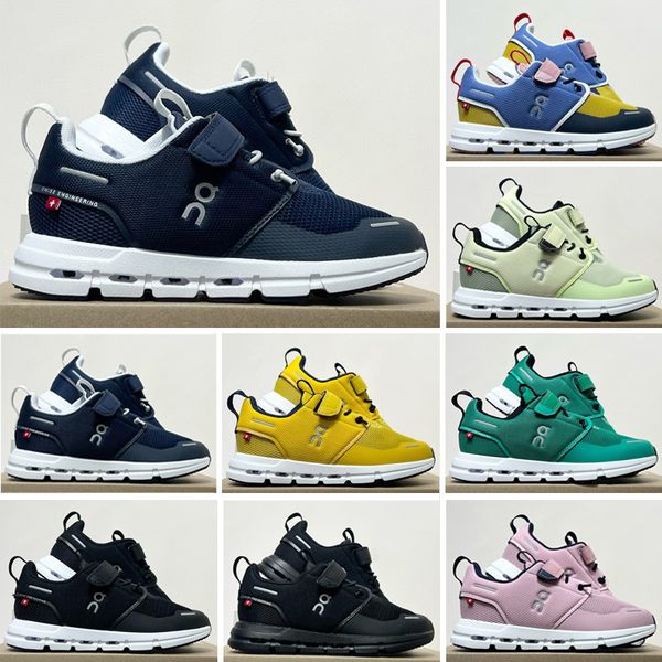 

Cloud Play Kids Running Shoes Designer ON Classics Black Midnight Blue Mustard Yellow Seedling Marshmallow Pink Mint Green Babys Outdoor Sneakers Eur, Multi-color
