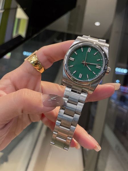 

Luxury designer men's and women's 36mm watch week design, stainless steel strap, sapphire waterproof quartz movement 40mm hjd montre de luxe, Green