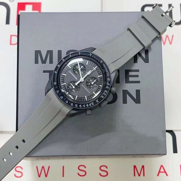 

Bioceramic Planet Moon Mens Watches Full Function Quarz Chronograph Watch Mission To Mercury 42mm Nylon Luxury Watch Limited Edition Master Wristwatches8IEN