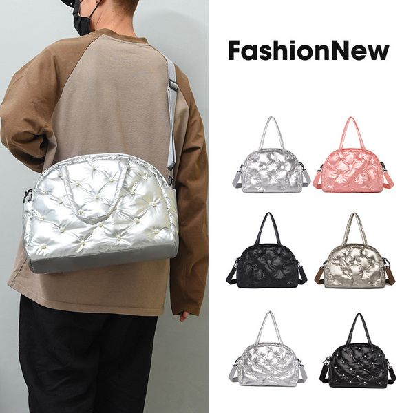 

Sales factory ladies shoulder bags 6 colors solid color Joker soft light leisure shell bag winter popular Pearl fashion handbag large rivet backpack 2023#, Welfare color/regular packaging