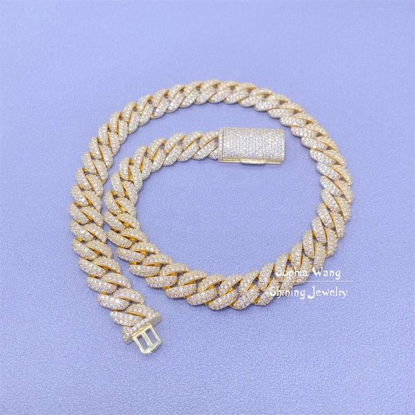 

12Mm 20Inch Sier Moissanite Link Cuban Chain For Men