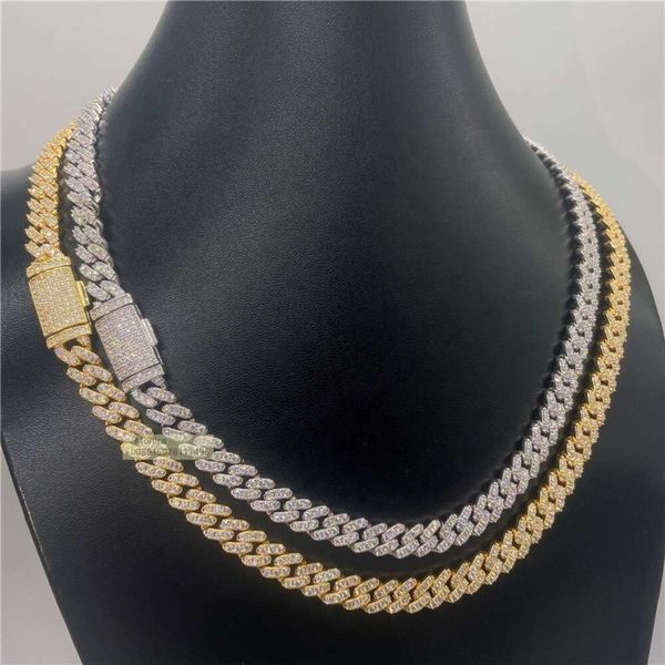 

8Mm One Row High Quality Jewelry Iced Out Vvs1 Moissanite Cuban Link Chain Chocker
