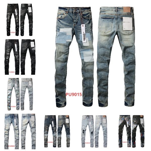 

Men's trousers summer new style European and American trendy brand ripped elastic slim casual men's jeans wholesale trend fashion letter embroidered skinny jeans, 12