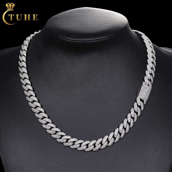 

10Mm 12Mm 3 Rows Moissanite Bubble Cuban Link Chain Pass Diamond Tester S Mossanite Iced Out Hip Hop Jewelry Mens Fashion