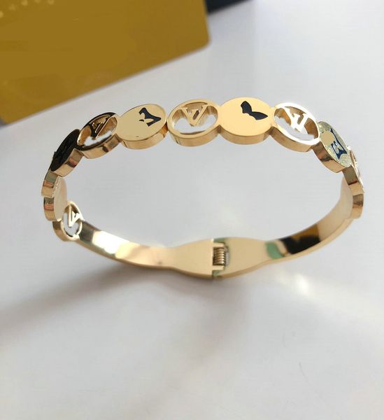 

18k Gold Plated Bracelets Designers Luxury Brand Jewelry Letter Bangle Fashion Women Love Bangle Jewelry Lady Party Gifts