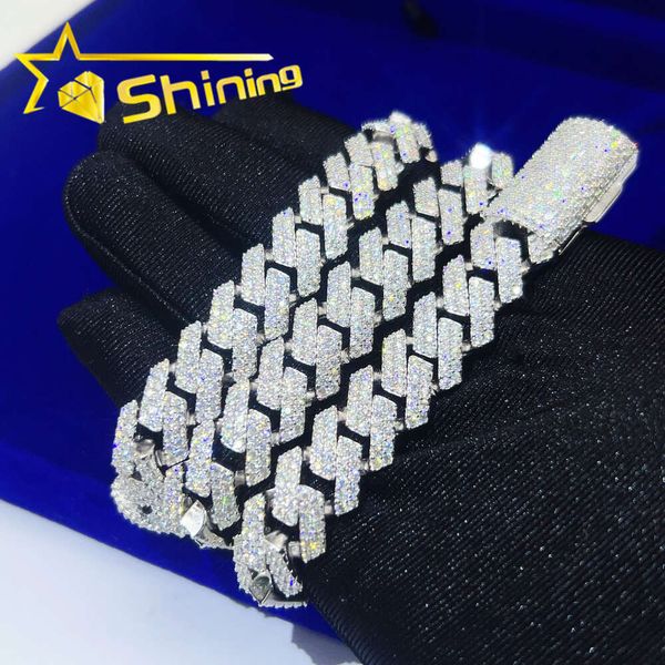 

Cheap Price 10Mm 13Mm Sterling Sier Diamond Miami Cuban Link Chain Iced Out D-Vvs1 Moissanite Hip Hop Jewelry Necklace
