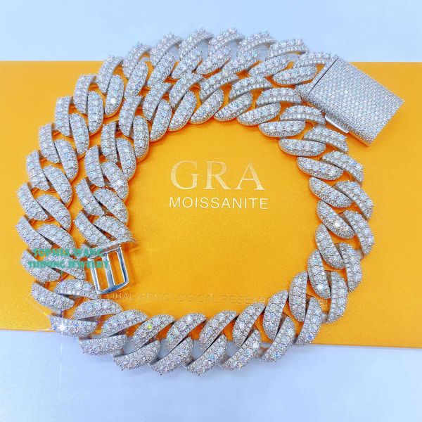 

Custom Lab Diamond Moissanite Cuban Link Chain New Design Hip Hop Jewelry