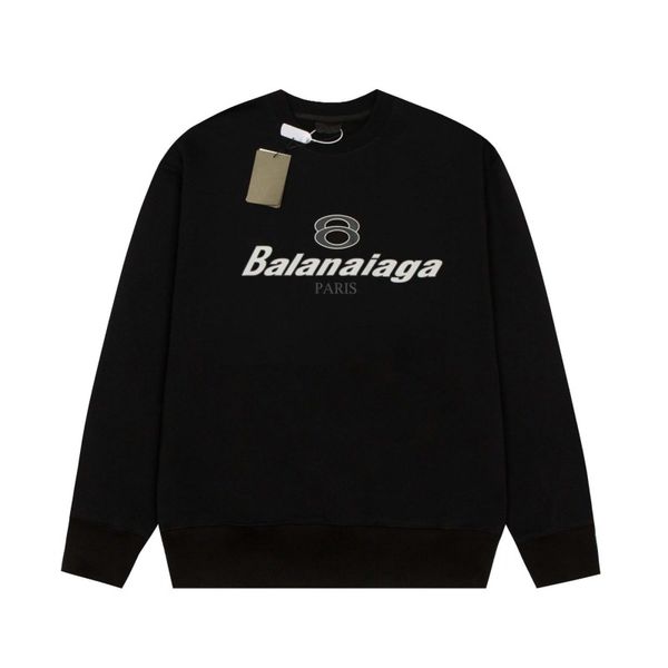

Loose Designer men women beNlacigga hoodies pullover sweatshirts loose long sleeve jumper mens women Tops clothing with printing, Black