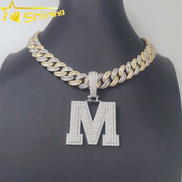 

Customized 15Mm Ice Out Diamond VVS Moissanite Sterling Sier Cuban Link Chain Hiphop Necklace