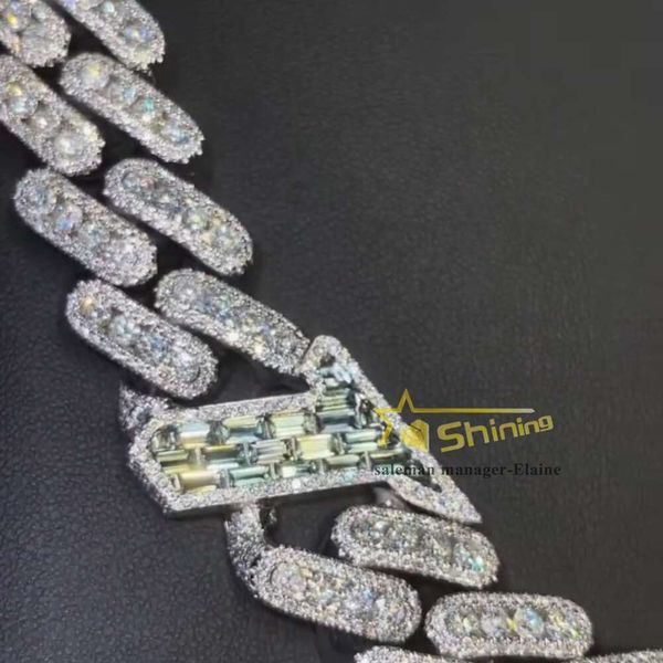 

Fashion Jewelry Vvs Moissanite Diamond Sterling Sier Cuban Link Chain