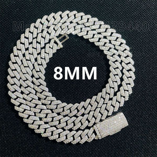 

Pass Selector 8Mm 10Mm Hip Hop Jewelry Diamond Bracelet Vvs Moissanite Iced Out Cuban Chain