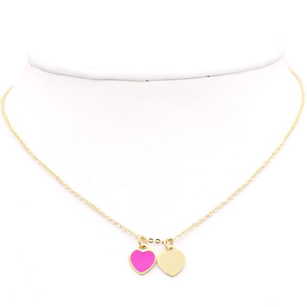 

tiffiny and co 2023 new luxury fashion women's two-tone peach heart pendant necklace designer 925 silver necklace simple and exquisite match Valentine's Day