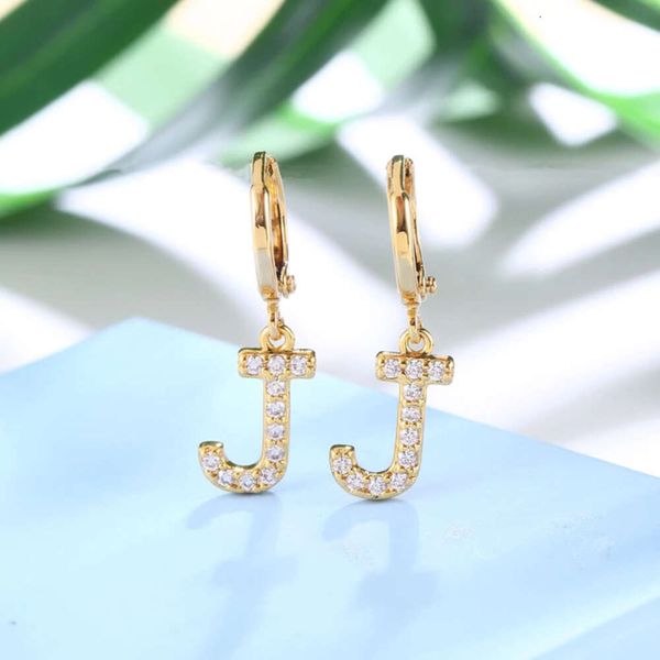 

Custom A-Z Initial Loop S Iced Out VVS Moissanite Hoop Earrings