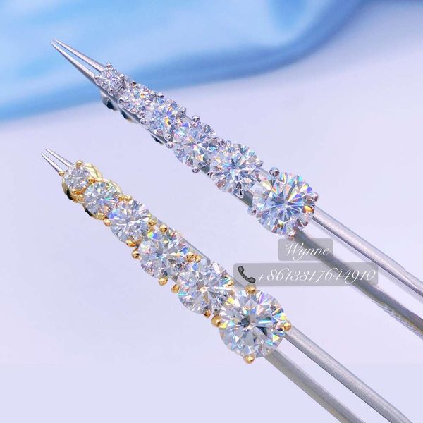 

Wholesale 3Mm/4Mm/5Mm/6Mm/6.5Mm/8Mm D/Vvs Moissanite Sterling Sier Stud Earrings