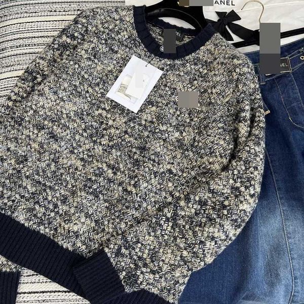 

Knits Women'  Autumn and Winter South Oil High end Wear Fairy Island Heather Knitted Sweater Loose Round Neck C5KO, Black