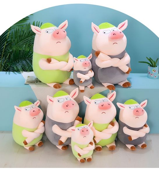 

Statue Cross 40/55/65/80CM Hy Wy Piggy Stuff Animal Pig Christmas gift piglet animals Soft Toy Plush doll Kids Toys cartoon stuff s, Green