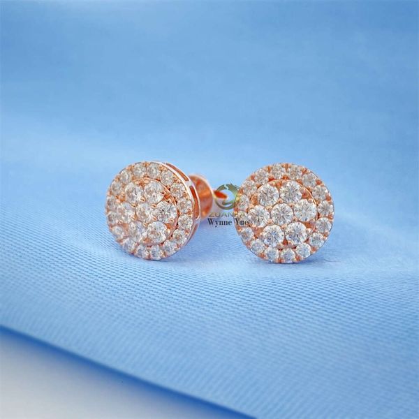 

14K Real Solid Rose Gold 2.3G D/Vvs Moissanite Diamond Stud Earrings