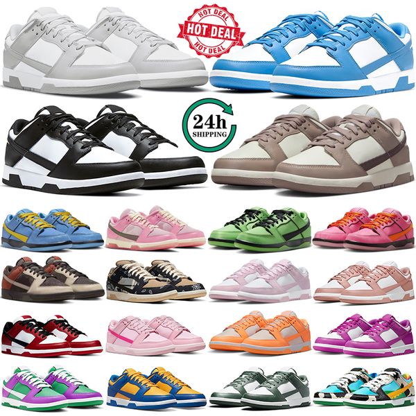 

Designer Running Shoes for Men Women Lows Panda Black White Grey Fog Triple Pink Brown University Blue Red Sanddrift Candy Mens Trainers Outdoor Sneakers, 32