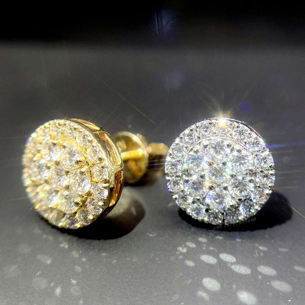 

Pass The Tester Jewelry Vvs Moissanite Diamond 10K Earring Fashion Gold Earrings