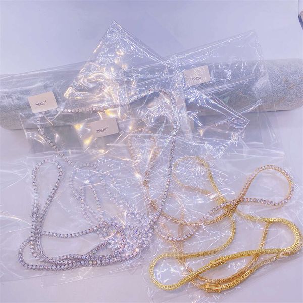 

Top Quality Men Hip Hop Iced Out Jewelry 3Mm VVS Moissanite Tennis Chain