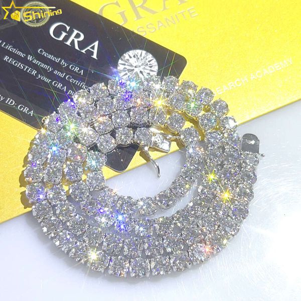 

Wholesale Price In Stock Sterling Sier Tennis Chain 2Mm--6.5Mm VVS Moissanite Necklace For Fine Jewelry