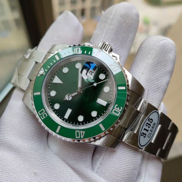 

CLean factory mens designer Watches High Quality Automatic Mechanical Watches 904L Stainless Steel 3135 or 3235 movement Ceramic Bezel Dial Luminous 100m diving, Sub/sapphire mirror4