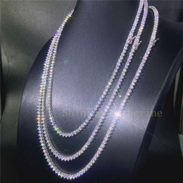 

USA Hot Product Sier Necklace VVS Diamond Jewelry Moissanite Tennis Chain