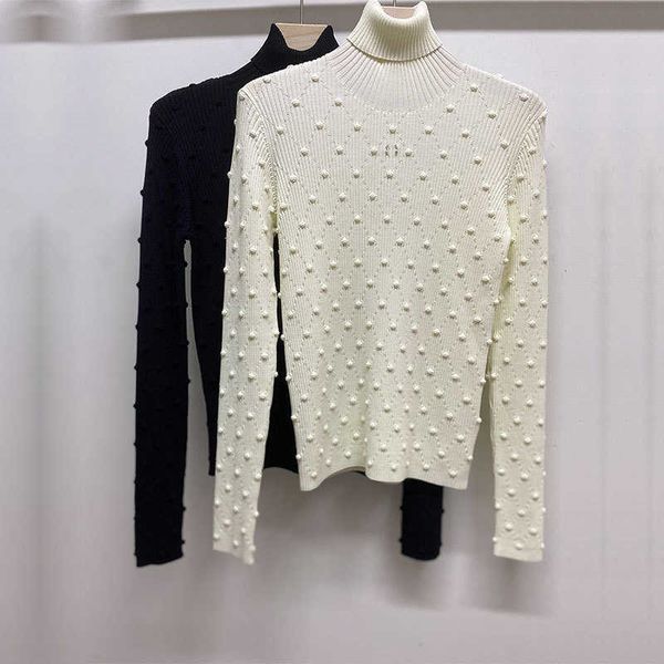 

Knits Women's s Xiaoxiangfeng autumn high collar Lingge long sleeve Pullover Sweater Top short slim temperament thin bottomed blouse (female) 8I0O, White short sleeve