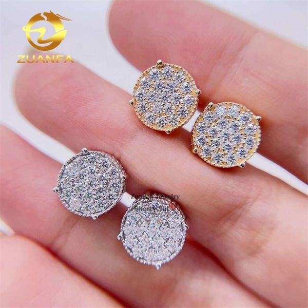 

Hip Hop Iced Out Pass Diamond Tester Gra Certificate10k Solid Gold Vvs Moissnaite Earrings Screw Back