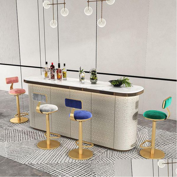 

Room Living Furniture Bar Barstools Lift High Chairs Lightluxury Iron Spin Backrest Chair Front Desk Counterstool Home Adjustabl159T D Dho9J stools ho9J