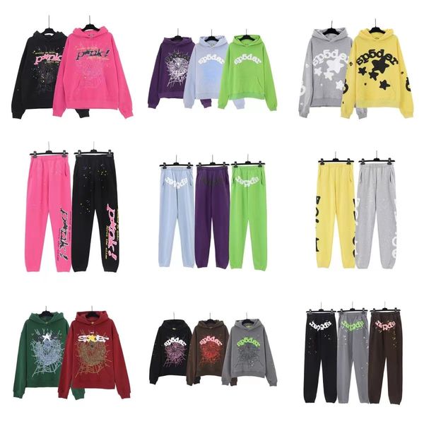 

Sp5der Hoodie Mens Designer Hoodie Tracksuit Sweatpants Young Thug Fashion Streetwear Suit Sport Set Woman High Quality Foam Print Sweatshirts Size -XL