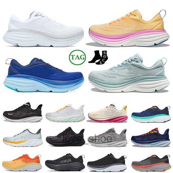 

Running Shoes hokh Bondi 8 Clifton 9 Mens Trainers hokhs Designer Jogging Walking Sneakers Triple White Black Grey Fog Gym Utility Pink Womens Footwear, 8_color