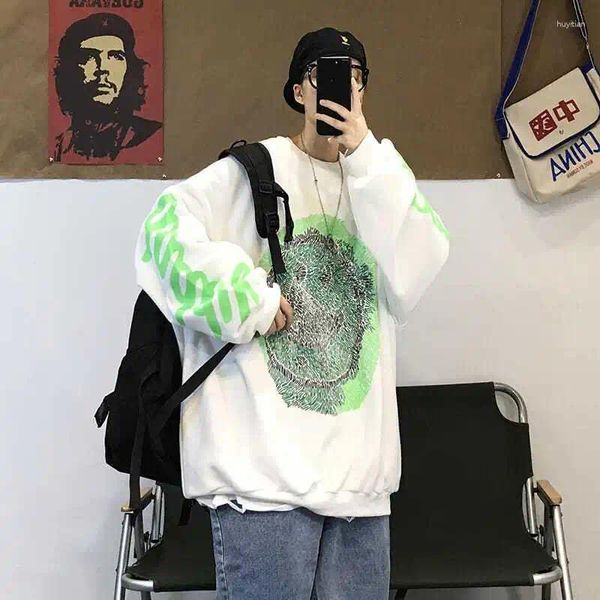 

Men's Hoodies 300 Jin Large Size Thin Sweatshirt For Men And Women Fat MM Spring Autumn Ins Fashion Brand Hip Hop Loose Long Sleeve Top, Plush black